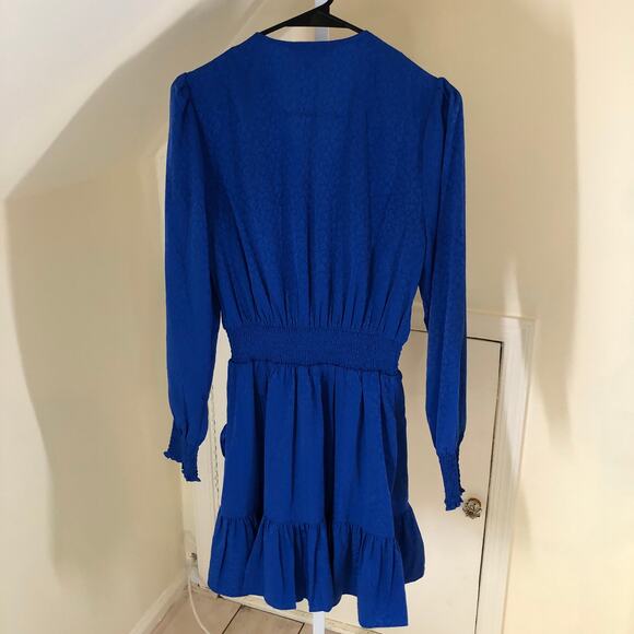 Lilly Pulitzer EUC Women's Cristiana Faux Wrap Dress Ikat Blue Size 2 - Picture 6 of 12